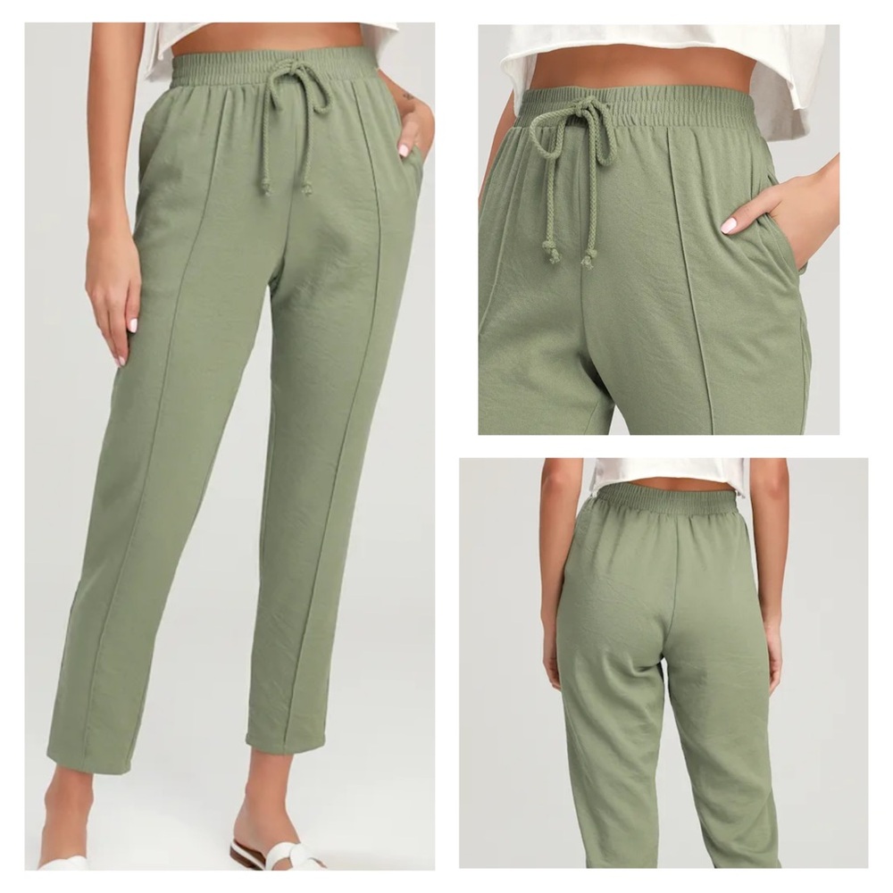 The Fifth Label Sage Green High Waisted Intercity Pants